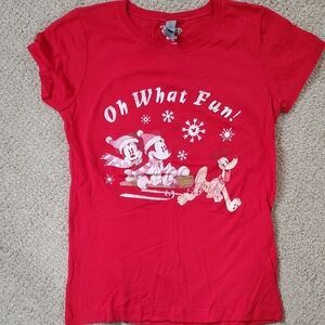 Next Level Apparel Disney Red Kids Holiday T-Shirt
